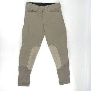 Irideon Cadence Riding Breeches Pants Stretch Cord Tan Women Sz 26 USA